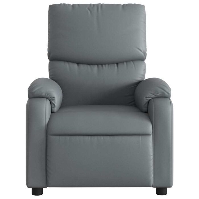 Fauteuil de massage inclinable gris similicuir – Image 5