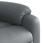 Fauteuil de massage inclinable gris similicuir – Image 7