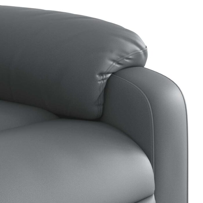 Fauteuil de massage inclinable gris similicuir – Image 7