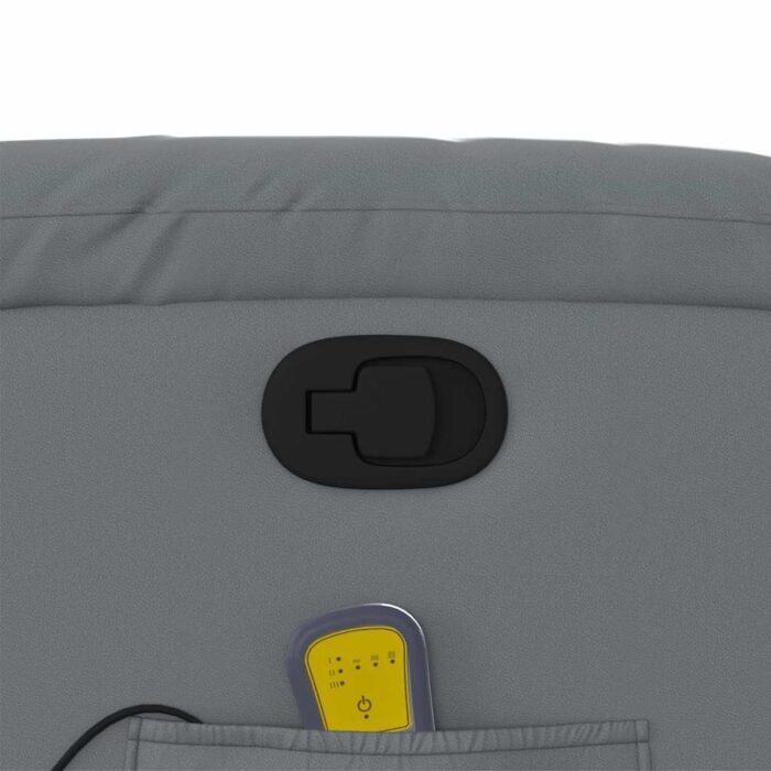 Fauteuil de massage inclinable gris similicuir – Image 8