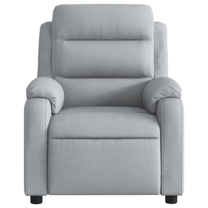 Fauteuil inclinable en tissu gris clair – Image 4