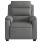 Fauteuil inclinable en tissu gris foncé – Image 4