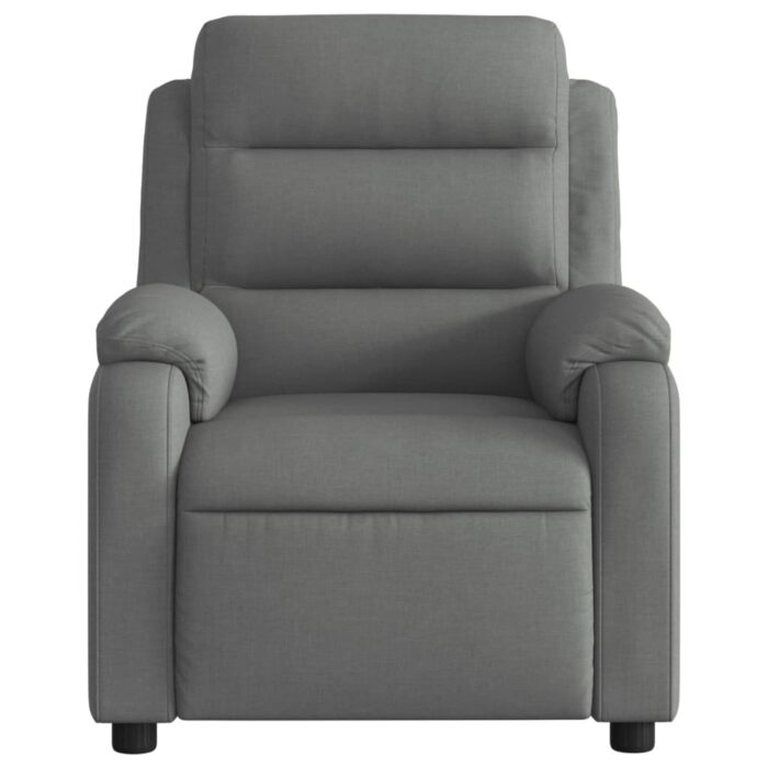 Fauteuil inclinable en tissu gris foncé – Image 4