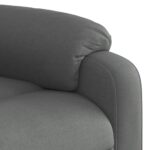 Fauteuil inclinable en tissu gris foncé – Image 6