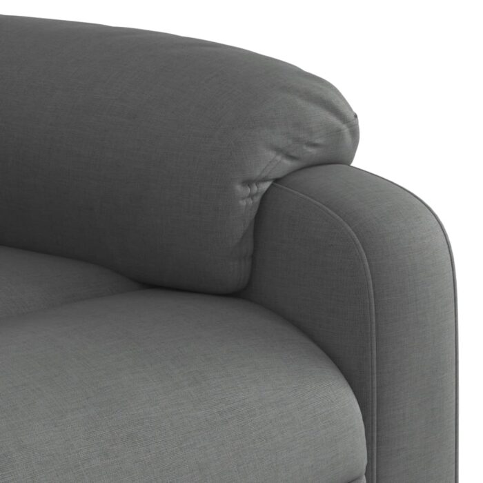 Fauteuil inclinable en tissu gris foncé – Image 6