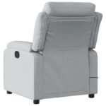 Fauteuil de massage inclinable gris clair tissu – Image 2