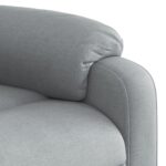Fauteuil de massage inclinable gris clair tissu – Image 7