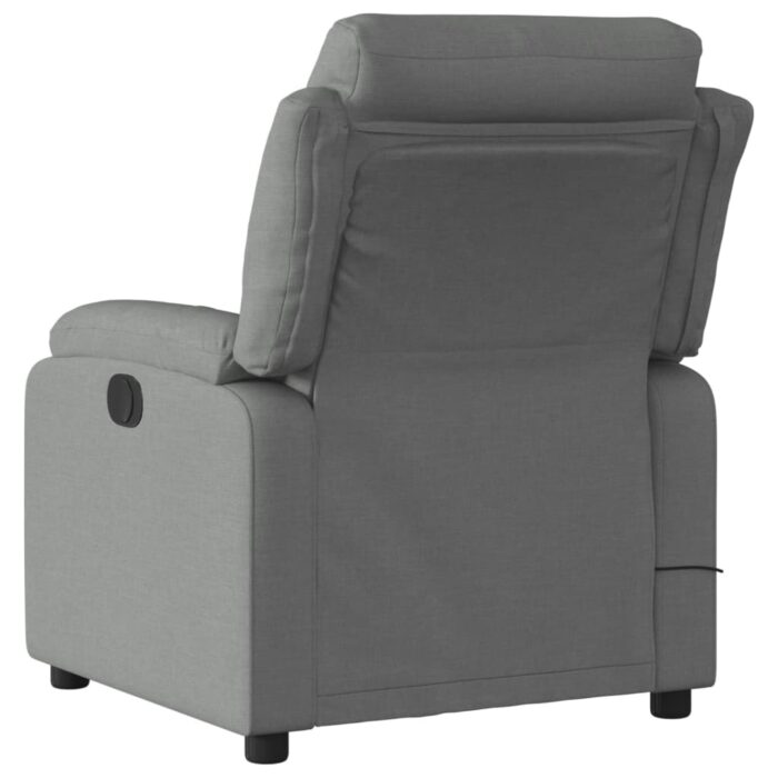 Fauteuil de massage inclinable gris foncé tissu – Image 2