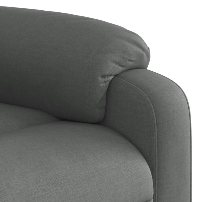 Fauteuil de massage inclinable gris foncé tissu – Image 7