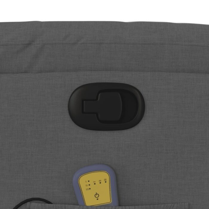 Fauteuil de massage inclinable gris foncé tissu – Image 8