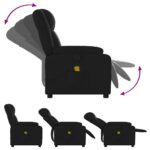 Fauteuil de massage inclinable noir similicuir – Image 3