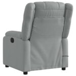 Fauteuil de massage inclinable gris clair tissu – Image 2