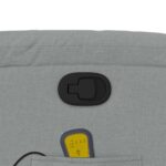 Fauteuil de massage inclinable gris clair tissu – Image 8
