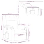 Fauteuil de massage inclinable gris foncé tissu – Image 10