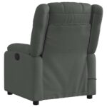 Fauteuil de massage inclinable gris foncé tissu – Image 2