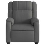 Fauteuil de massage inclinable gris foncé tissu – Image 5