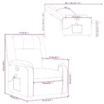 Fauteuil de massage inclinable noir tissu – Image 10