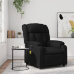 Fauteuil de massage inclinable noir similicuir