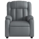 Fauteuil de massage inclinable gris similicuir – Image 5
