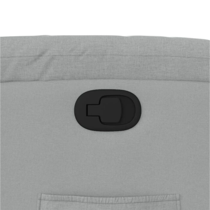 Fauteuil inclinable en tissu gris clair – Image 7