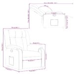 Fauteuil inclinable en tissu gris clair – Image 9