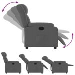 Fauteuil inclinable en tissu gris foncé – Image 2
