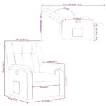 Fauteuil inclinable en tissu gris foncé – Image 9