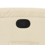 Fauteuil inclinable en tissu crème – Image 7