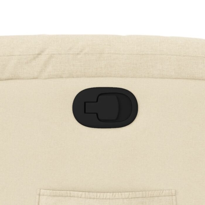 Fauteuil inclinable en tissu crème – Image 7