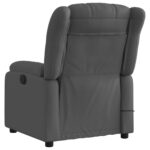 Fauteuil de massage inclinable gris foncé tissu – Image 2