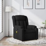 Fauteuil de massage inclinable noir tissu