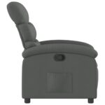 Fauteuil inclinable gris foncé tissu – Image 2