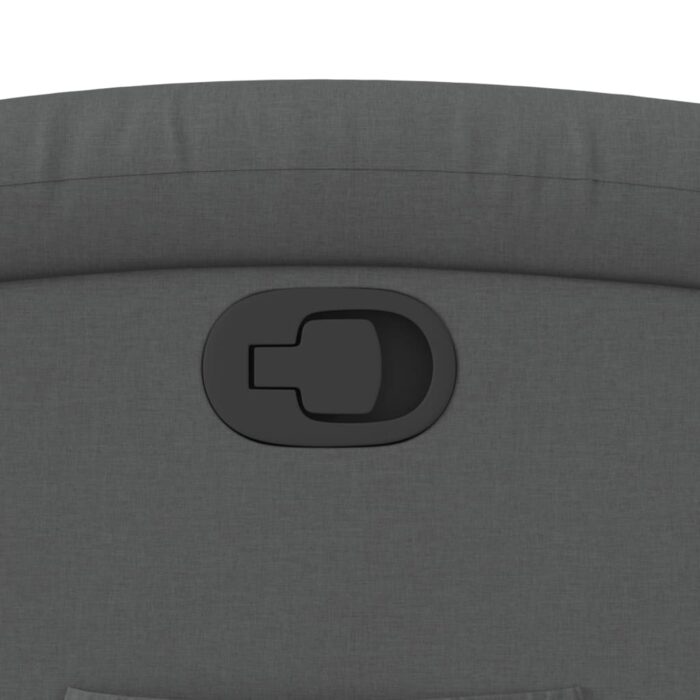 Fauteuil inclinable gris foncé tissu – Image 7