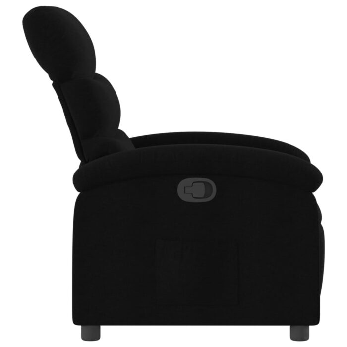 Fauteuil inclinable noir tissu – Image 2