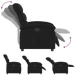 Fauteuil inclinable noir tissu – Image 4