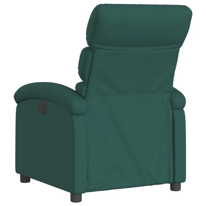 Fauteuil inclinable vert foncé tissu – Image 3