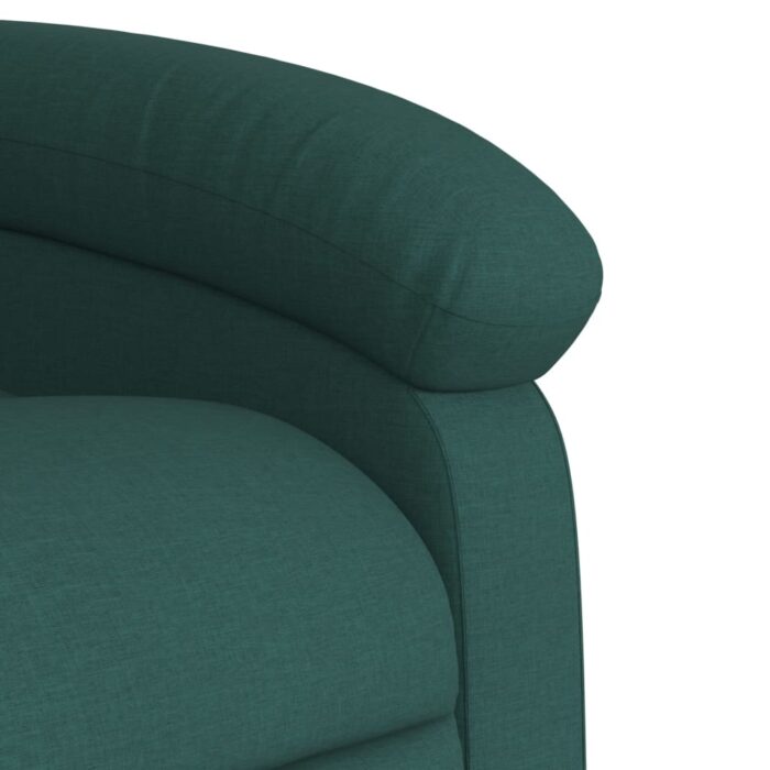 Fauteuil inclinable vert foncé tissu – Image 6