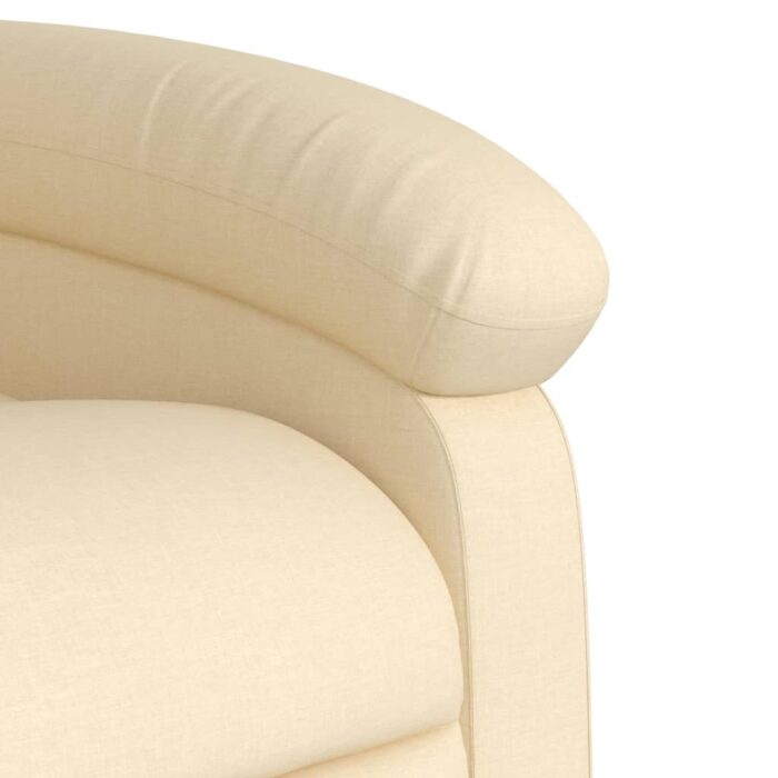 Fauteuil inclinable crème tissu – Image 6