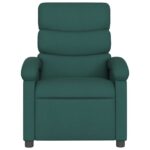 Fauteuil inclinable de massage vert foncé tissu – Image 2
