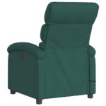 Fauteuil inclinable de massage vert foncé tissu – Image 4