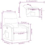 Fauteuil inclinable de massage crème tissu – Image 11