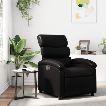 Fauteuil inclinable noir similicuir