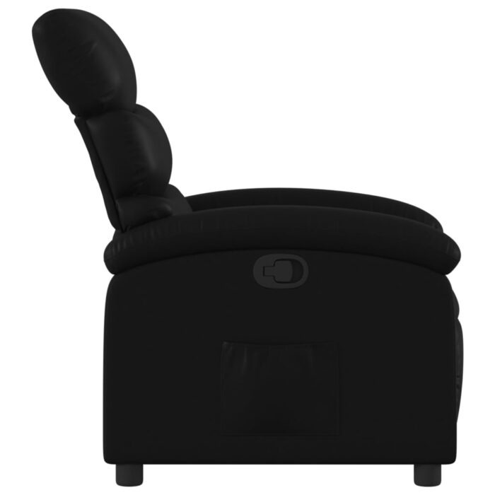 Fauteuil inclinable noir similicuir – Image 2