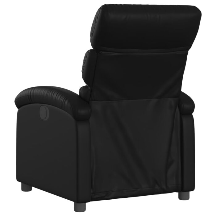 Fauteuil inclinable noir similicuir – Image 3