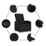 Fauteuil inclinable noir similicuir – Image 5