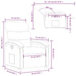 Fauteuil inclinable noir similicuir – Image 9