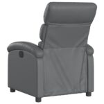 Fauteuil inclinable gris similicuir – Image 3