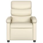 Fauteuil de massage inclinable crème similicuir – Image 2