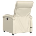 Fauteuil de massage inclinable crème similicuir – Image 4