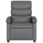 Fauteuil de massage inclinable gris similicuir – Image 2